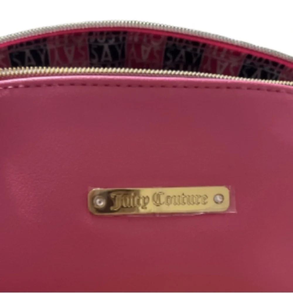 NWT Juicy Couture ‘Just Say OUI’ Pink and Red Women's Cosmetic Bag